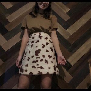 Cow print skirt